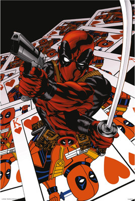 

Deadpool Cards (Officially Licensed) poster Paper Print(24 Inch X 16 inch, Rolled)