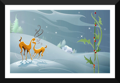 

Tallenge - Christmas Art - Winter WOn Photographic Paper(12 inch X 8 inch, Framed)