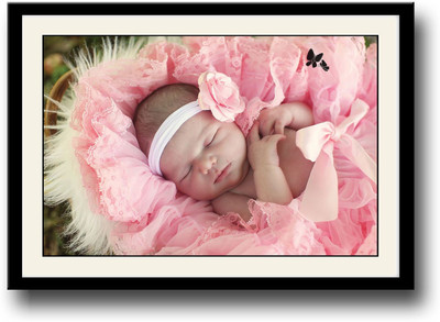 

Baby sleeping in pink dress Fine Art Print(10 inch X 14 inch, Framed)