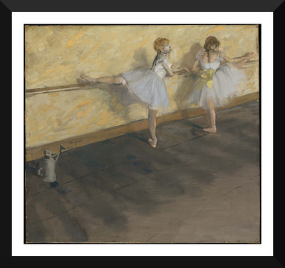 

Tallenge - Dancers Practicing At The Bar by Edgar Degas - Framed A3 Size Poster Paper Print(17 inch X 12 inch)