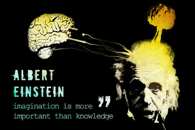 

Oshi - Albert Einstein Motivational Quote Paper Print(12 inch X 18 inch, Stretched)