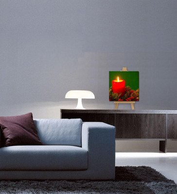 

Tallenge Christmas Collection - Red and Green Candle - Gallery Wrap Canvas Art(7 inch X 7 inch, Stretched)