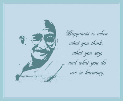

Posterhouzz Gandhiji - Happiness Fine Art Print(18 inch X 12 inch, Rolled)