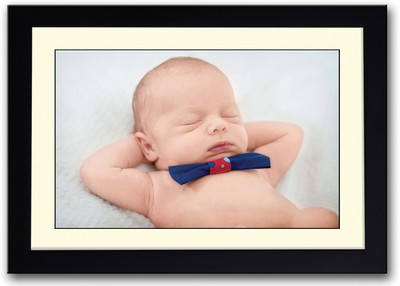 

Baby With Blue Bow Fine Art Print(14 inch X 20 inch, Framed)