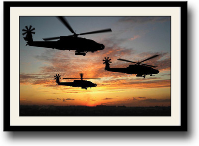 

Three helicopters in sky Fine Art Print(10 inch X 14 inch, Framed)
