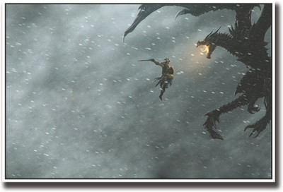 

Posterhouzz Knight fighting dragon Fine Art Print(12 inch X 18 inch, Rolled)