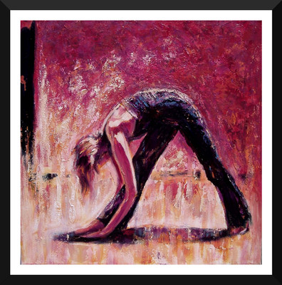 

Spirit Of Sports - Abstract Painting - Yoga Pose 2 - A3 Size Framed Poster Paper Print(17 inch X 12 inch)