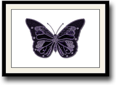 

Beautiful purple butterfly Fine Art Print(10 inch X 14 inch, Framed)