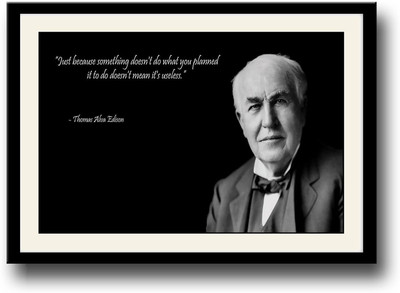 

Edison quote Fine Art Print(10 inch X 14 inch, Framed)