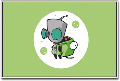 Green Cartoon Paper Print(12 inch X 18 inch)