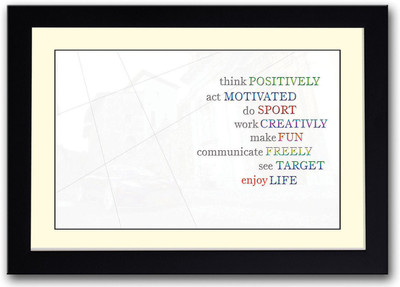 

Enjoy Life motivational Fine Art Print(14 inch X 20 inch, Framed)