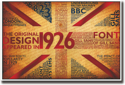 

Typography flag Fine Art Print(12 inch X 18 inch, Rolled)