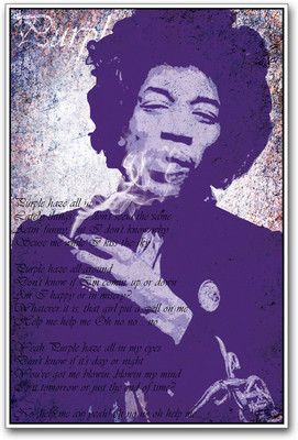 Jimi Hendrix Photographic Paper(18 inch X 12 inch)