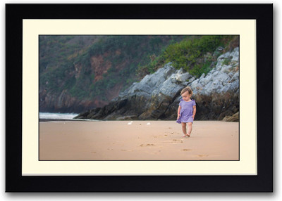 

Cute Baby At Beach Fine Art Print(14 inch X 20 inch, Framed)