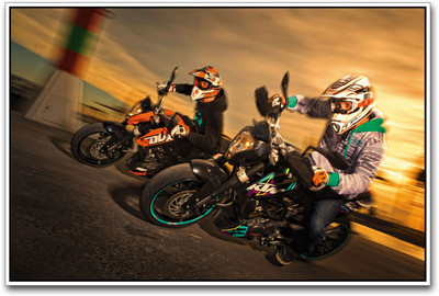 

KTM Motorcycle Riders Paper Print(12 inch X 18 inch)