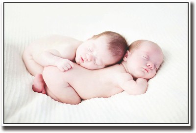 

Two cute babies sleeping together Fine Art Print(12 inch X 18 inch, Rolled)