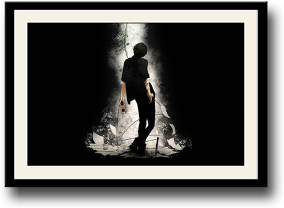 

Vocalist with microphone music Fine Art Print(10 inch X 14 inch, Framed)
