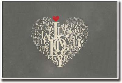 

Love typography Fine Art Print(12 inch X 18 inch, Rolled)