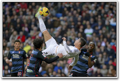 

Cristiano Ronaldo Kick wonderful Paper Print(12 inch X 18 inch)