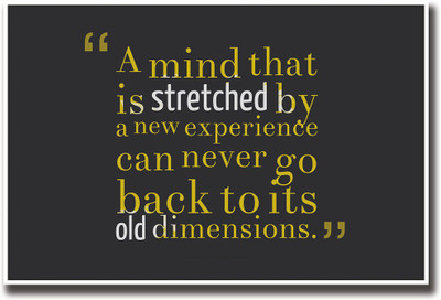 

Oliver Wendell Holmes new experience quote Fine Art Print(12 inch X 18 inch, Rolled)