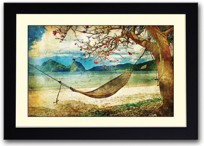 

Beach Swing Fine Art Print(14 inch X 20 inch, Framed)
