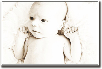 

Baby cute expression b&w Fine Art Print(12 inch X 18 inch, Rolled)