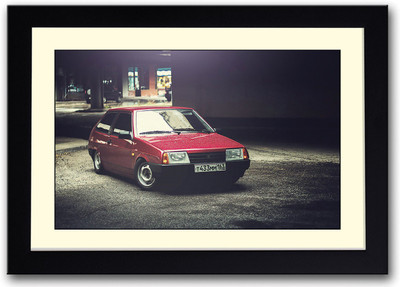 

Red Vintage Car Fine Art Print(14 inch X 20 inch, Framed)