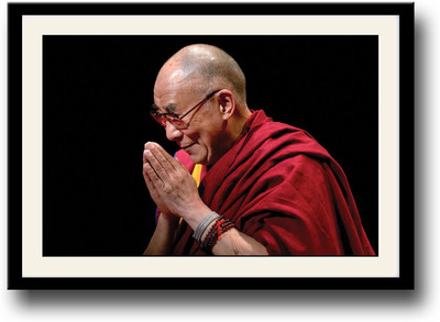 

Dalai lama folding hands Fine Art Print(10 inch X 14 inch, Framed)