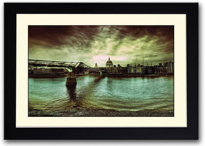 

Waves On City Shore Fine Art Print(14 inch X 20 inch, Framed)