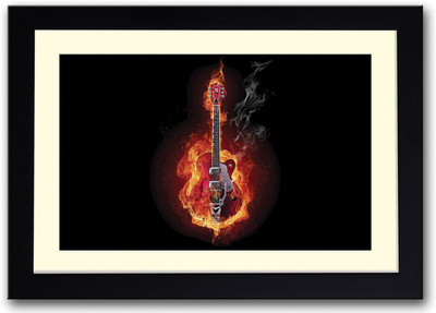 

Colorful Guitar Fine Art Print(14 inch X 20 inch, Framed)