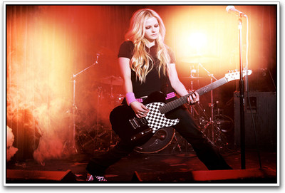 

Avril lavigne with Guitar music Paper Print(12 inch X 18 inch)