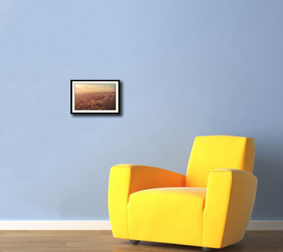 

City Aerial View during Sunrise Fine Art Print(10 inch X 14 inch, Framed)