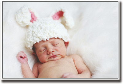 

Baby sleeping with bunny hat Fine Art Print(12 inch X 18 inch, Rolled)