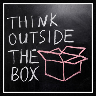 

Think Outside The Box Wood Framed Paper Print(12 inch X 12 inch, Rolled)
