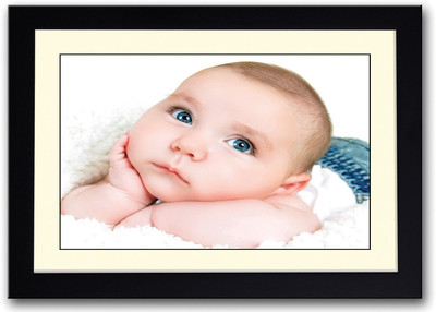 

Cute Baby Thinking Fine Art Print(14 inch X 20 inch, Framed)
