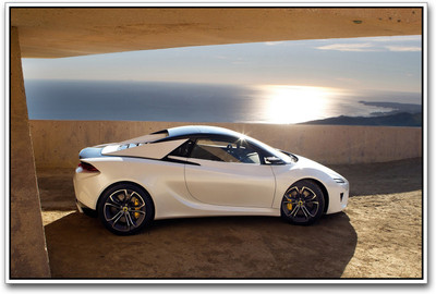 

White sports car Paper Print(12 inch X 18 inch)