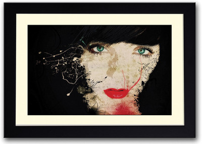 Girl Face Artistic Amazing Fine Art Print(14 inch X 20 inch, Framed)