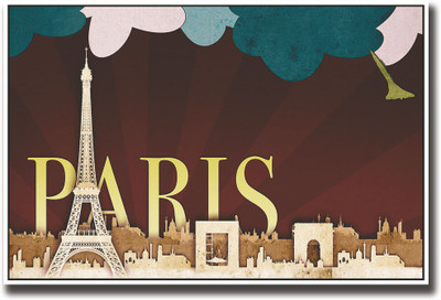 

Paris Eiffel tower Fine Art Print(12 inch X 18 inch, Rolled)