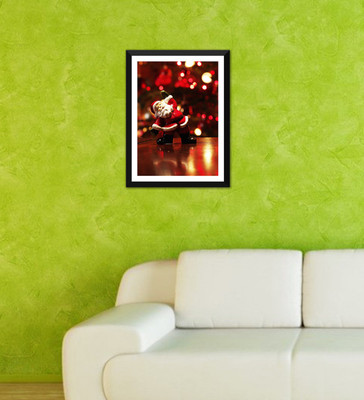 

Tallenge - Christmas Art - Santa Claus - Must Start Exercising After Christmas - Ready To Hang Framed A3 Size Poster Paper Print(17 inch X 12 inch, Framed)