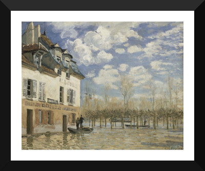

Tallenge Old Masters Collection - Boat in the Flood at Port Marly by Alfred Sisley - Premium Quality A3 Size Framed Poster Paper Print(17 inch X 12 inch, Framed)