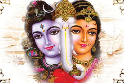

Posterhouzz Shiv Family Poster Fine Art Print(12 inch X 18 inch, Rolled)