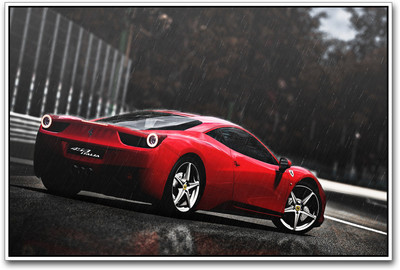 

Ferrari in rain inspired Paper Print(12 inch X 18 inch)
