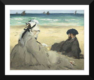

Tallenge Old Masters Collection - On the Beach by Édouard Manet - Premium Quality A3 Size Framed Poster Paper Print(17 inch X 12 inch, Framed)