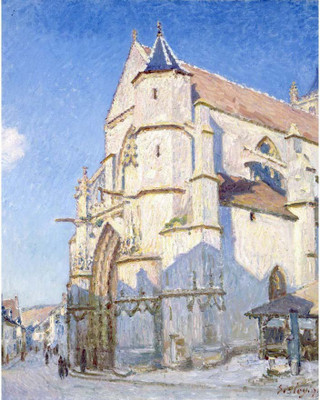 

Old Masters Collection - l église de moret sisley by Alfred Sisley - Medium Size Ready To Frame Rolled Digital Art Print On Photographic Paper(24 inch X 18 inch, Rolled)