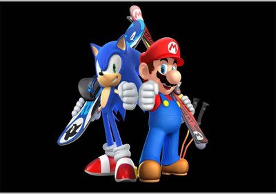 

Posterhouzz Super Sonic & Mario Laptop PHin 1 Paper Print(12 inch X 18 inch, Rolled)