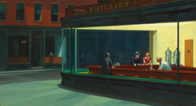 

Nighthawks - Medium Size Ready To Frame Rolled Digital Art Print On Photographic Paper(24 inch X 12 inch, Rolled)