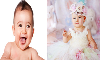 

Baby Poster Cute Smiling New Born Kid Infant Child Wall Decor – 2 Pcs Combo Photographic Paper(12 inch X 18 inch)
