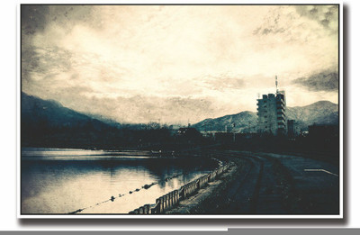 

Posterhouzz Beach landscape Fine Art Print(12 inch X 18 inch, Rolled)