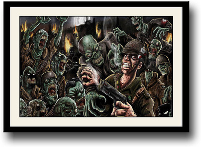 

Killing the Zombies Fine Art Print(10 inch X 14 inch, Framed)