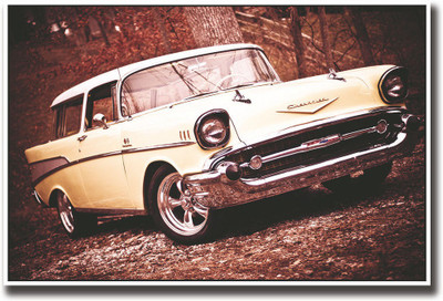 

Vintage yellow car Fine Art Print(12 inch X 18 inch, Rolled)